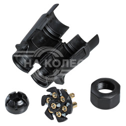 Вилка прицепа 12В 7 контактов пластик