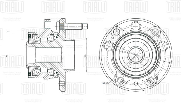Ступица передняя/задняя в сборе с подшипником для автомобиля Ford Explorer (10-)