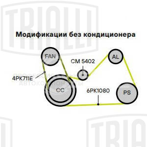 Ролик приводного ремня для автомобилей VW Tiguan (07-)/Transporter T5 (03-) 2.0TDi с натяжным механизмом