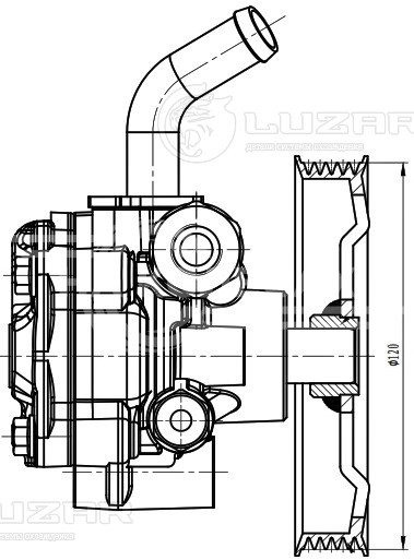 Насос ГУР для автомобилей Mitsubishi Pajero Sport (15-)/L200 (15-) 2.4D