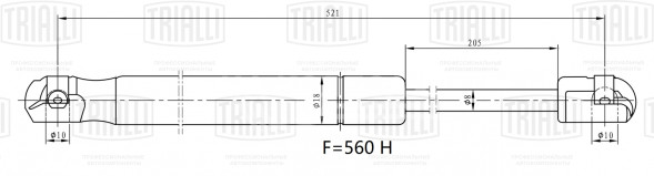 Амортизатор (упор) крышки багажника для автомобиля Skoda Rapid (12-)