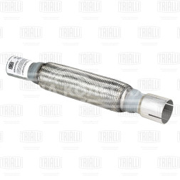Переходник 45/50 L=400 под хомут с виброкомпенсатором 45х250 (нержавеющая алюминизированная сталь)