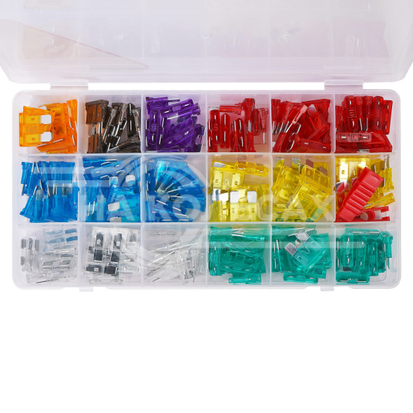 Предохранители &quot;стандарт&quot; в пласт.коробке  с экстрактором (180 шт. 5-35А)