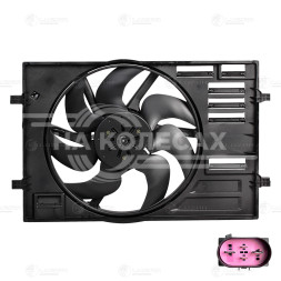 Электровентилятор охлаждения для автомобилей Skoda Octavia A7 (13-)/VW Tiguan II (16-) 1.8T/2.0T (с кожухом)
