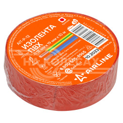 Изолента ПВХ, красная, 19 мм*10 м