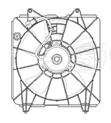 Электровентилятор кондиционера для автомобилей Honda Civic 4D (06-) (с кожухом)
