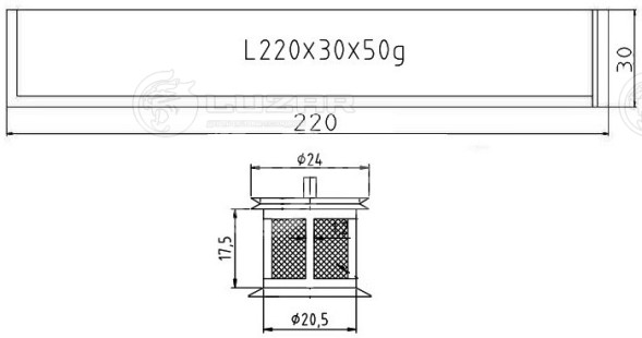 осушитель кондиционера для автомобилей Лада 2170 Приора/Калина (04-) (тип Panasonic) (с фильт. сетк.)
