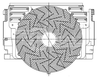 Электровентилятор кондиционера для автомобилей BMW X5 (E53) (00-) G (с кожухом и модулем управления)