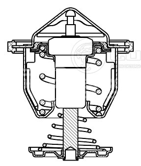 Термостат для автомобилей Chevrolet Tahoe (07-)/Cadillac Escalade (07-) 5.3i/6.2i (86°С) (термоэлемент)