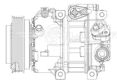Компрессор кондиционера для автомобилей Santa Fe II (06-) 2.2CRDi