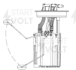 Модуль топливного насоса для автомобилей Chery M11 (10-) 1.6i
