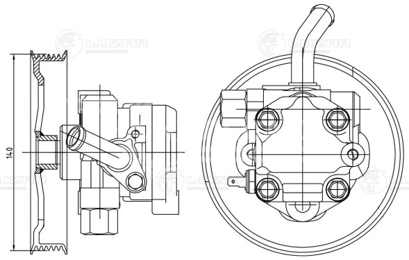 Насос ГУР для автомобилей Mitsubishi Pajero Sport (08-)/L200 (06-) 2.5D