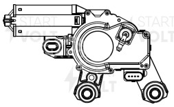 Моторедуктор стеклоочистителя для автомобилей VAG Touareg (10-) (задний)