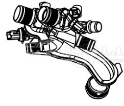 Термостат для а/м PSA 308 (11-)/C4 (10-) 1.6i AT (95°С; низкотемпературный аналог 9808647080)