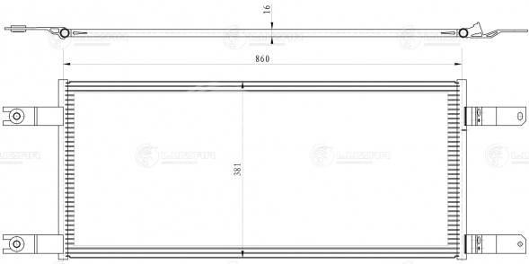 Радиатор кондиционера для автомобилей Scania 6 (G,P,R-series) (16-)
