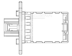 Резистор электровентилятора отопителя для автомобилей SsangYong Kyron/Actyon (05-)/Aveo (T250) (06-) (manual A/C)