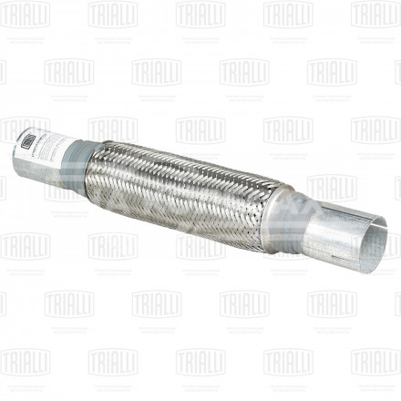 Переходник 50/50 L=400 под хомут с виброкомпенсатором 50х250 (нержавеющая алюминизированная сталь)