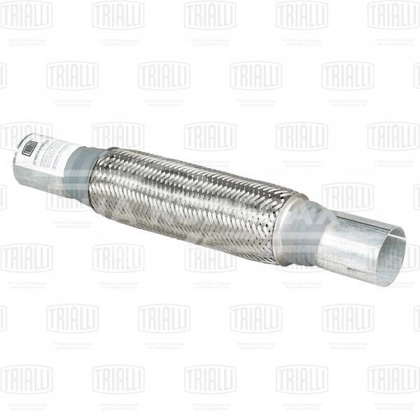 Переходник 50/50 L=400 под хомут с виброкомпенсатором 50х250 (нержавеющая алюминизированная сталь)