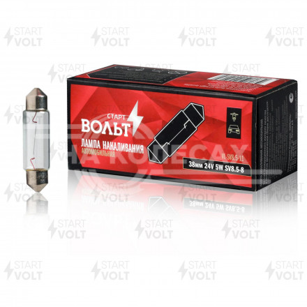 Лампа накаливания 24V 5W SV8.5-8 38 мм