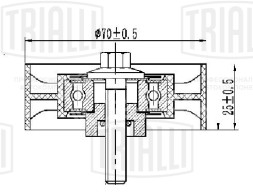 Ролик приводного ремня для автомобилей Fiat Ducato (94-) 2.5d/2.8d (натяжной) (CM 1602)