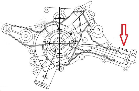 Насос водяной для автомобилей Mercedes-Benz E (W210) (95-)/E (W211) (02-)/S (W220) (98-)/С (W202) (93-)/С (W203) (00-) [M112/113] (без штуцера охлаждения масла)