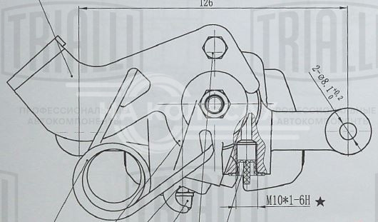 Суппорт тормозной для автомобилей Hyundai Solaris (10-) задний левый d=34мм