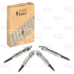 Комплект свечей накаливания (4шт) для автомобилей Hyundai Porter H-1 (96-)/H-100 (93-) D4BH 2.5D (84мм)