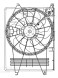 Электровентилятор охлаждения для автомобилей KIA Sportage III (10-)/Hyundai ix35 (10-) (с кожухом и резист.) (тип Halla)