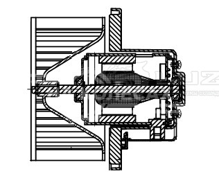Электровентилятор отопителя для автомобилей KIA Spectra (00-) (тип Halla)