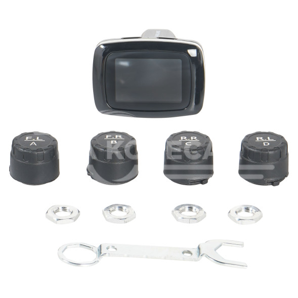 Система контроля давления в шинах TPMS, 4 внешних датчика, дисплей в прикуриватель