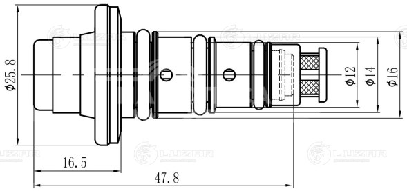 Клапан регулирующий компрессора кондиционера для автомобилей Focus II (05-) (тип Visteon)