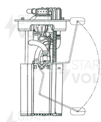 Модуль топливного насоса для автомобилей Chery QQ6 (06-) 1.3i