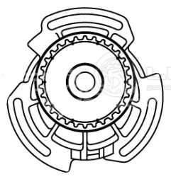 Насос водяной для автомобилей VW Golf III (91-) 1.4i/1.6i (шкив 30зуб.)