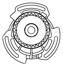 Насос водяной для автомобилей VW Golf III (91-) 1.4i/1.6i (шкив 30зуб.)