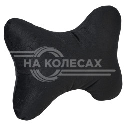 Подушка-косточка на подгол.&quot;Алькантара&quot;, ткань, 1 шт., черная