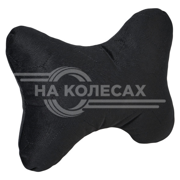 Подушка-косточка на подгол.&quot;Алькантара&quot;, ткань, 1 шт., черная