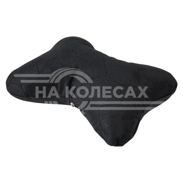 Подушка-косточка на подгол.&quot;Алькантара&quot;, ткань, 1 шт., черная