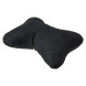 Подушка-косточка на подгол.&quot;Алькантара&quot;, ткань, 1 шт., черная