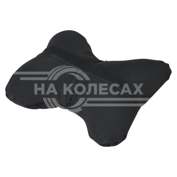 Подушка-косточка на подгол.&quot;Алькантара&quot;, ткань, 1 шт., черная