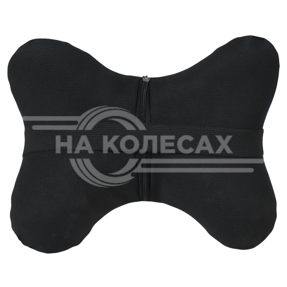 Подушка-косточка на подгол.&quot;Алькантара&quot;, ткань, 1 шт., черная