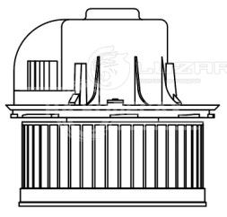 Электровентилятор отопителя для автомобилей VW Sharan (95-)/Ford Galaxy I (95-)