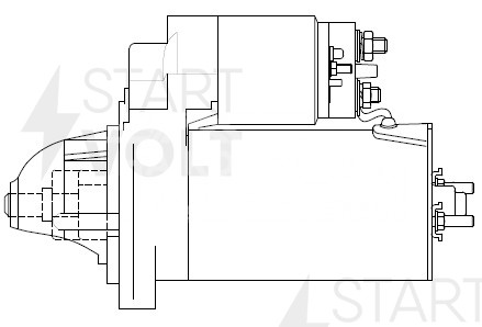 Стартер для автомобилей ГАЗ 2705/2752/2217/3302 c дв. Steyr 560 2кВт