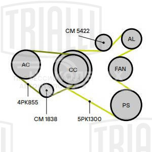 Ролик приводного ремня с натяжным механизмом для автомобиля VW Passat (96-) 1.6i/1.8T/2.0i
