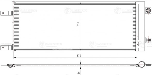 Радиатор кондиционера для автомобилей DAF XF 106 (13-)/XG (21-)/XG+ (21-)