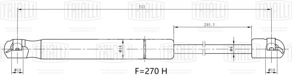 Амортизатор (упор) крышки багажника для автомобиля Suzuki Swift (10-)