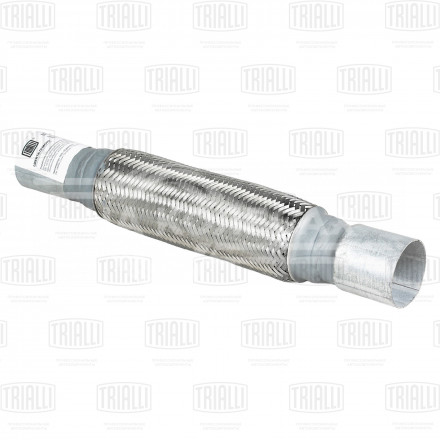 Переходник 50/55 L=400 под хомут с виброкомпенсатором 50х250 (нержавеющая алюминизированная сталь)