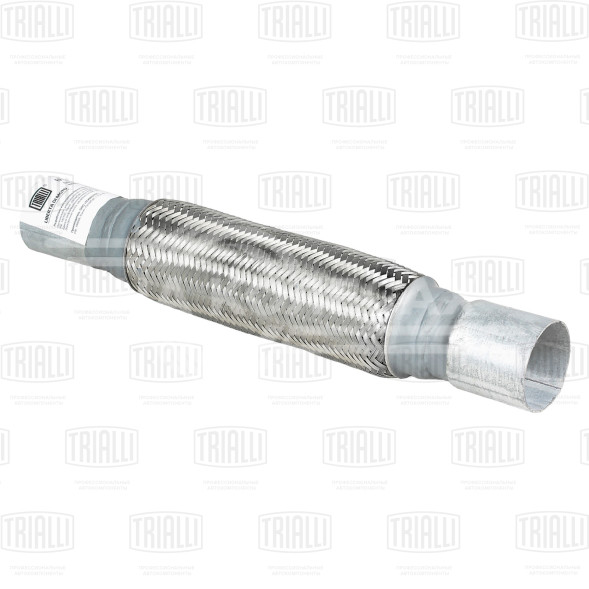 Переходник 50/55 L=400 под хомут с виброкомпенсатором 50х250 (нержавеющая алюминизированная сталь)