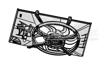 Электровентилятор охлаждения для автомобилей Great Wall Hover H5 (10-) 2.0D (с кожухом)