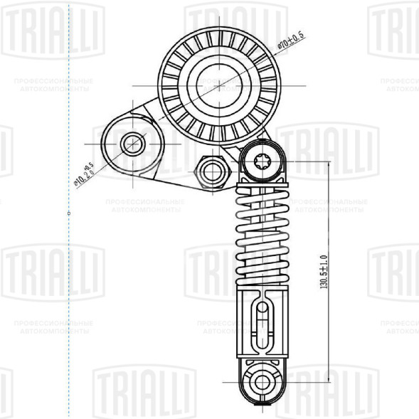 Ролик приводного ремня для автомобилей SsangYong Actyon (12-)/New Actyon (10-) 2.0d (с натяжным механизмом)