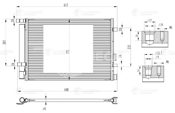 Радиатор кондиционера для автомобилей i20 (09-)